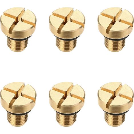 6X 17111712788 Vis de purge du vase d'expansion du liquide de refroidissement du radiateur, type or, compatible avec E36, E39, E46, etc. (1/5)