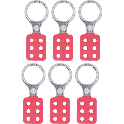 Ortviai Pinces de Sécurité pour Verrouillage et Étiquetage (LOTO) – 6 Pièces, Aluminium Antichétive, Diamètre Intérieur 38 mm, 6 Trous (1/5)