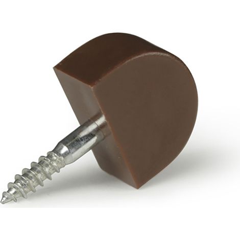 Pack 12 Soportes de Tornillo  Fabricado en Plástico  Acabado en Marrón 12 Unidades -