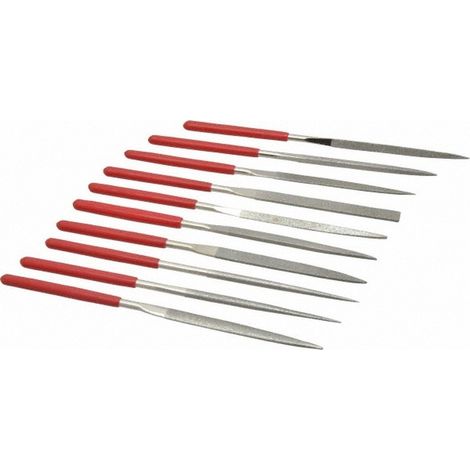 Juego de 10 mini limas finas 140x3mm