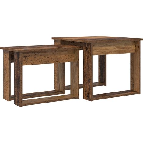 Kaffeetisch Set 2 pcs Altholz Holzwerkstoff vidaXL