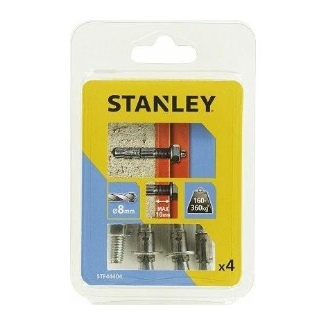 STANLEY KIT DE 4 GOUJONS D'ANCRAGE Ø8X65 MM STF44404-XJ