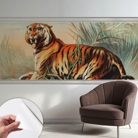 Papier peint adhésif décoratif pour chambre et salon Design moderne à poser facilement Nature tigrée 250x104 cm (1/5)