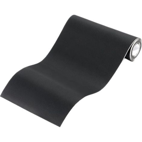 Simili Cuir Autocollant,Cuir Adhesif Reparation Canapé pour Réparation et Rénovation,Patch Cuir Auto-adhésif Rénovation en Cuir pour Siège Voiture,Bottes,Sac À Main,Sacs Souples-Noir,50x100cm (1/4)
