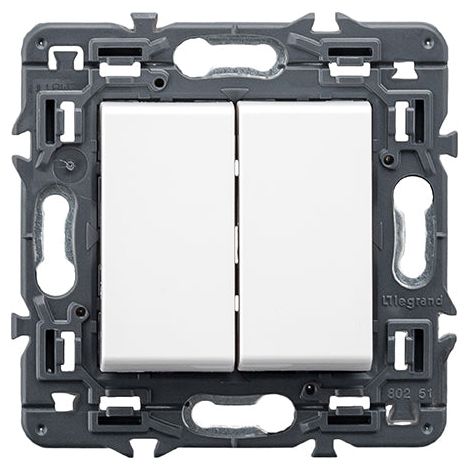Conmutador doble VALENA NEXT blanco 1P 10A LEGRAND 741245