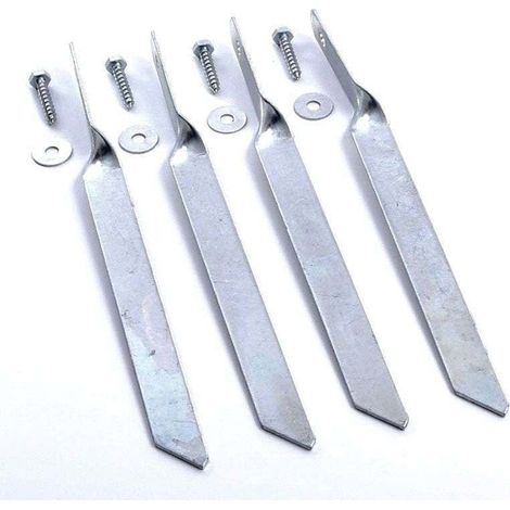 Ancrage de balançoire en acier – Kit de 4 piquets – Angle d'enfoncement 45° – Pour équipements de jeu en bois (1/4)