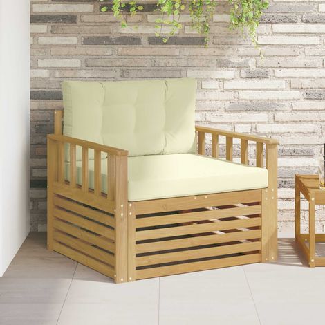 Teenpull – Outdoor-Sofa Polyester Weiß und Creme (1/5)