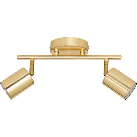 Applique Murale 2 Spots Orientables "Vico" 16cm Doré