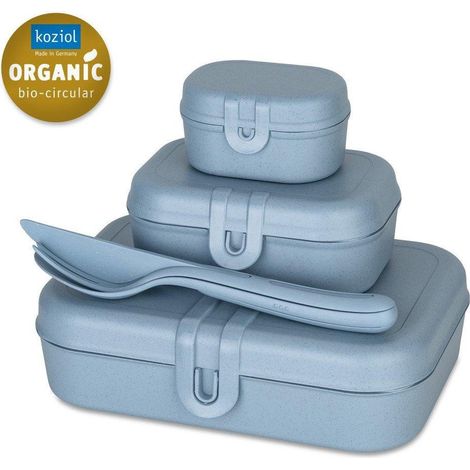 Set Lunchbox Koziol Pascal Ready Blu Rosso Verde