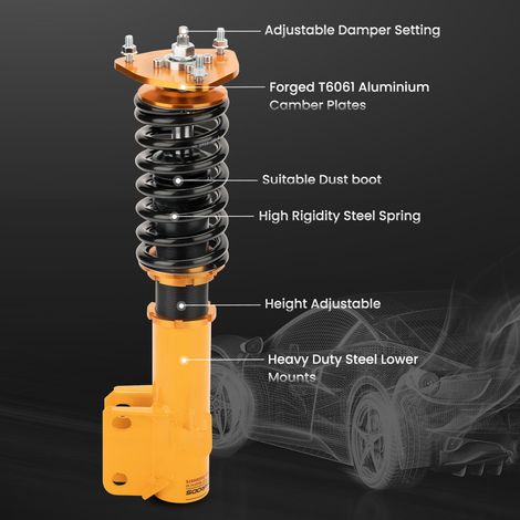 24 Steps Damper Coilover For Subaru Impreza WRX GC8 93-00 Coil Spring Struts (1/5)