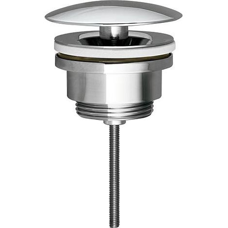Bonde de lavabo 1 1/4" laiton laiton chromé, pour lavabo+bidet sans trou trop-plein