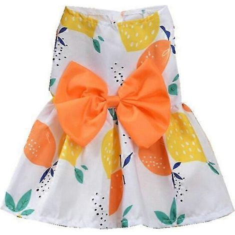 Vestido floral para perro, lindo, estilo broche, vestido de princesa con lazo fino, pequeño, fresco, dulce, sección primavera verano, vestidos de boda, falda para perro y gato 2 (1/5)