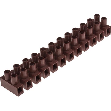 Bornier de raccordement RS PRO, 12 pôles , A visser, 2.5mm², 24A ( Prix pour Paquet de 5 )