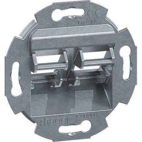 hager Montagerahmen 2-fach für GZDM2module RJ45 Typ 10 zu Zentralscheibe 55 GZDM2