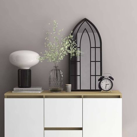 Miroir Style baroque - Miroir décor Noir 70x30 cm Fer BV656930 - BonneVie (1/5)