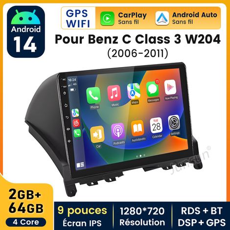 9 pouces Carplay Autoradio pour Benz W204 2006-2011 Android 2+64GB JUNSUN (1/5)