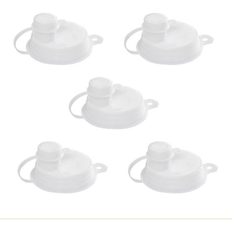 Coperchi riutilizzabili per lattine di bevande, bianchi, in PET, 5,8 cm, confezione da 5
