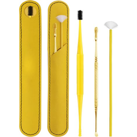 Kit d'élimination du cérumen, ensemble de cure-oreilles, cuillère, cure-oreille pour Massage, outils de soins pour adultes, 3 pièces (1/5)