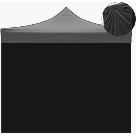 Feuille Latérale De Remplacement Imperméable Noire 3X2M Pour Tonnelle Pliable (1/2)