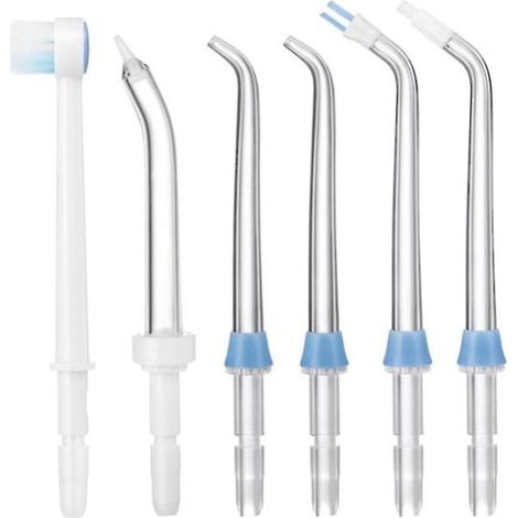 6 Embouts de rechange, Hydropulseur, Compatible Waterpik, Soins bucco-dentaires, Lot de 6 (1/5)