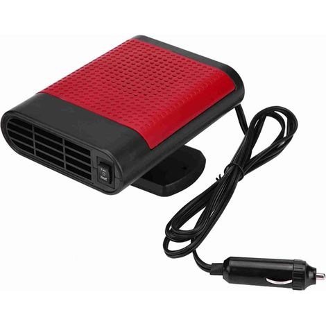 Chauffage portable 12 V pour vitres de voiture en hiver, dégivreur de pare-brise, purificateur d'air, ventilateur, désembueur, rouge (1/4)