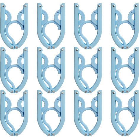 Percha Plegable Para Viaje - Plástico - 12 Unidades - Para Ropa de Bebé y Adulto - Secado y Transporte (1/5)