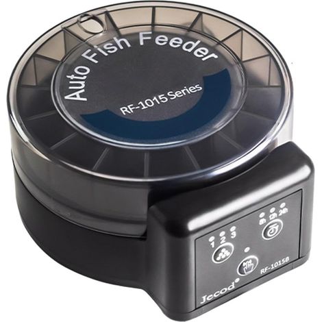 Distributeur automatique de nourriture pour poissons avec compartiments séparés Distributeur automatique de nourriture pour poissons 105 ml pour tortue extérieur étang intérieur animaux vacances (1/5)