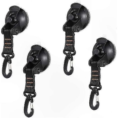 Set mit 4 robusten Saugnäpfen mit Haken, die bis zu 10 kg tragen, vielseitiges Zubehör für Familien-Camping und Outdoor-Aktivitäten (1/5)