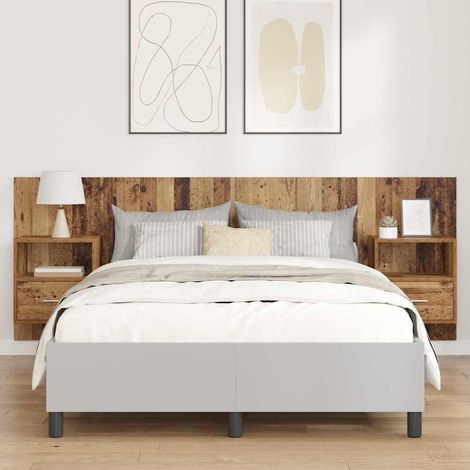 vidaXL Tête de lit avec armoire 3 pcs Bois Ancien Bois d'ingénierie