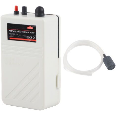Pompe à oxygène à piles sèches pour la pêche, alimentation en oxygène en cas de panne de courant, pompe à air extérieure d'urgence blanche (1/5)