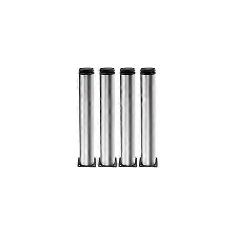 Pieds réglables, hauteur 350 mm, pieds de meuble/table/meuble épais, acier inoxydable brossé, plage de réglage en hauteur 0-15 mm. (1/5)