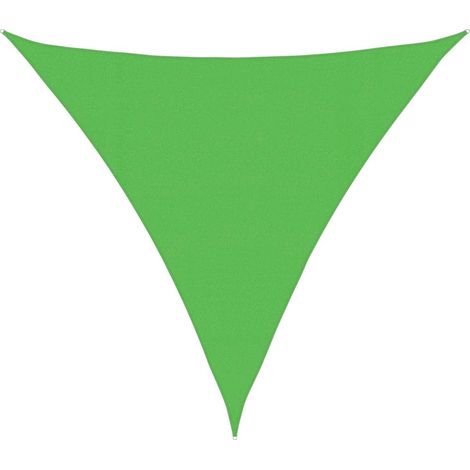 Vela Parasole Telo Ombra Parasole a Vela 160 g/m² Verde Chiaro 4,5x4,5x4,5 m in HDPE (1/4)