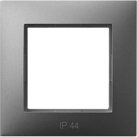 Plaque de finition Ospel aria rh-1u/70 gris IP44