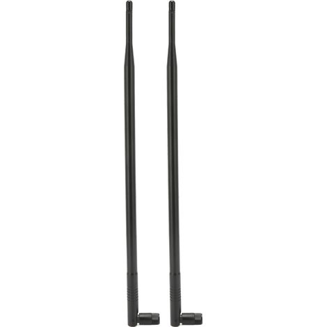 Lot de 2 antennes omnidirectionnelles 2,4 GHz 9 dBi à gain élevé, connecteur SMA mâle, pour routeur Wi-Fi et point d'accès. (1/5)