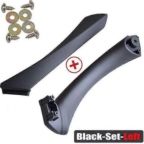 Panneau de poignée de porte intérieure pour BMW E90 E91 (Berline BMW Série 3) - Cache de poignée noir/beige - Références : 51417230849, 51416971289, 51416971291 - Poignées de porte intérieures - Noir (1/5)