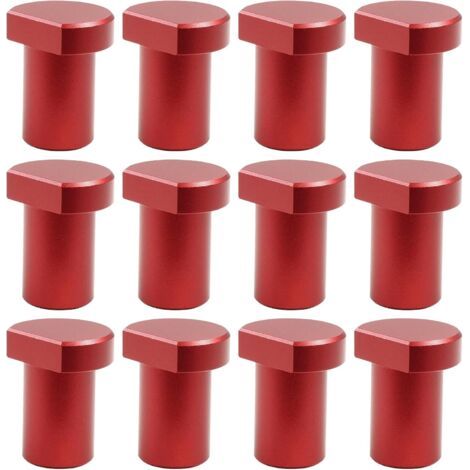 12-teiliges Set Tischklemmen für die Holzbearbeitung, 20-mm-Bankanschläge mit Bankhaken, Aluminiumlegierung, Bankhaken für T-Nut-Schienen.