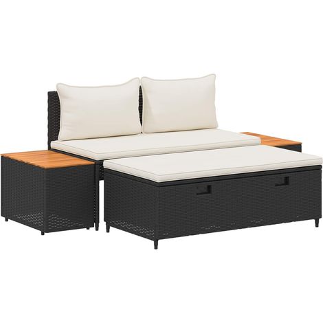 Conjunto de sofás de exterior 4 -Seater 4 pcs 55 x 30 x 39 cm vidaXL