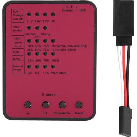 Carte de programmation 1:10 pour voiture RC, accessoire de contrôle à distance pour régulateur de vitesse électronique (1/5)
