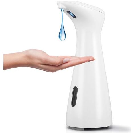Distributeur de Savon Automatique, 200ml Distributeur de Savon Liquide avec capteur Infrarouge, IPX6 étanche sans Contact Distributeur Savon, Adapté à la Cuisine, Salle de Bain (1/5)