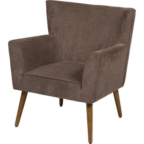 Amadeus - Fauteuil en tissu taupe Léon (1/3)