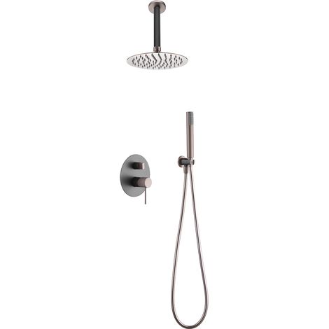 IMEX - columna ducha empotrada con grifo gris