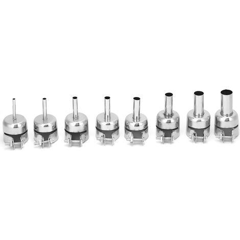 Set mit 8 Edelstahldüsen für Heißluftpistole 850, hitzebeständig, von 3 bis 12 mm. (1/5)