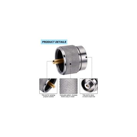 Campingkocher-Adapterteile 1 lb Propangas-Kleintank-Einlass-Auslass-externer Zylinder-LPG-Kanisteradapter - Crezuo