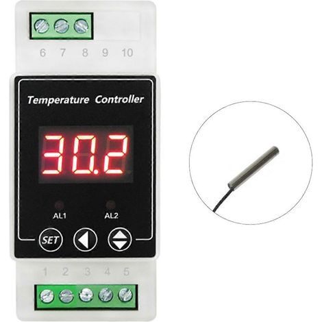 LED-Thermostat für DIN-Schiene, 2-Wege-Relais DC 8–24 V, Steuerung C (1/5)