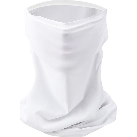 Masque de protection solaire rafraîchissant pour cyclisme - Cache-cou en soie glacée avec crochet d'oreille pour vélo et VAE (blanc) (1/5)