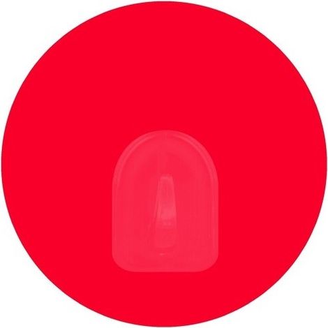 Lot de 2 Crochets rond mural repositionnables Rouge MSV