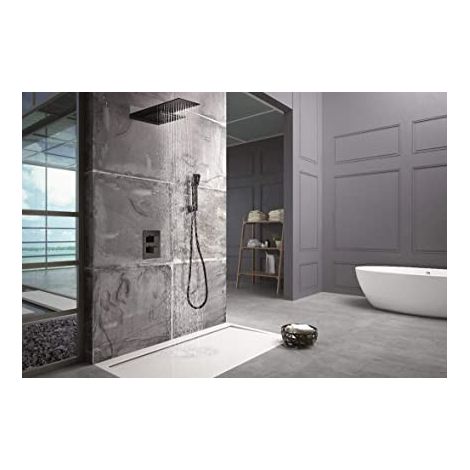 Ensemble De Douche Thermostatique Encastré Rodas Noir Mat Imex Imex Gtr049 Ng (1/4)