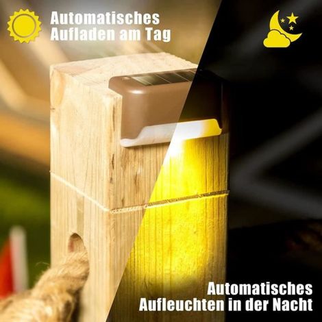 Lampe Solaire - Étanche IP65 - Pour Escalier Extérieur Marches Clôture Jardin Cour - 16 Pièces (1/4)