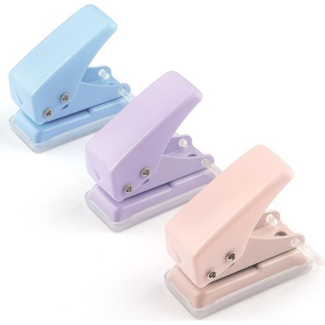 Perforatrice à un trou en 3 parties, mini-perforatrice, capacité 6, convient aux cartes d'identité, au carton et aux (1/4)
