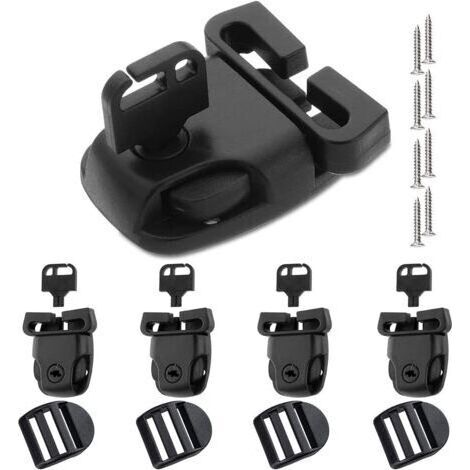 QORVA-Clips de Protection pour Spa, 4 PCS Clips de Rechange pour Housse de Spa avec Clés et Boucle Coulissante, Accessoires de Matériel, pour Spa Loquets de Remplacement Clip